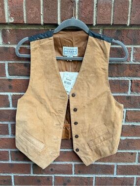 Vintage 90s Arizona Jean Company Real Leather Button Up Vest Small Women’s NWT